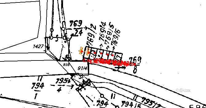 Dobšice 1002 na parcele st. 769/6 v KÚ Dobšice u Znojma, Katastrální mapa