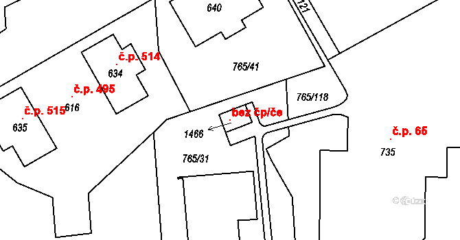 Hejnice 104253541 na parcele st. 1466 v KÚ Hejnice, Katastrální mapa