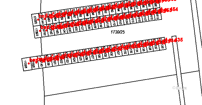 Miřetice u Klášterce nad Ohří 425, Klášterec nad Ohří na parcele st. 1730/128 v KÚ Miřetice u Klášterce nad Ohří, Katastrální mapa