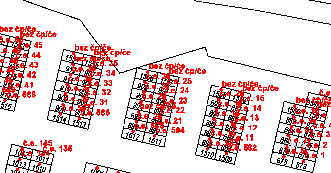 Řetenice 25, Teplice na parcele st. 897 v KÚ Teplice-Řetenice, Katastrální mapa