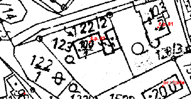 Markvartice 82, Jablonné v Podještědí na parcele st. 100/1 v KÚ Markvartice v Podještědí, Katastrální mapa