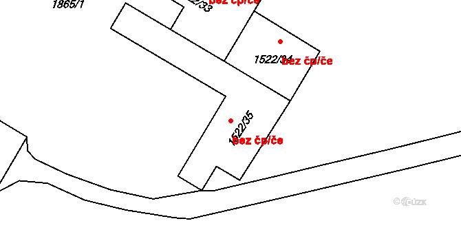 Orlová 38242541 na parcele st. 1522/35 v KÚ Lazy u Orlové, Katastrální mapa