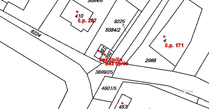 Břežany 41215541 na parcele st. 392 v KÚ Břežany u Znojma, Katastrální mapa