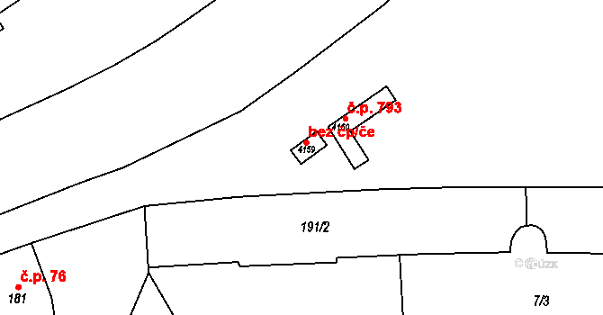 Klatovy 41785541 na parcele st. 4159 v KÚ Klatovy, Katastrální mapa