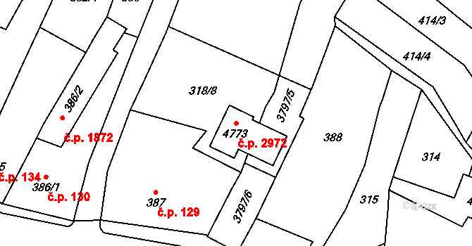 Dvůr Králové nad Labem 2972 na parcele st. 4773 v KÚ Dvůr Králové nad Labem, Katastrální mapa