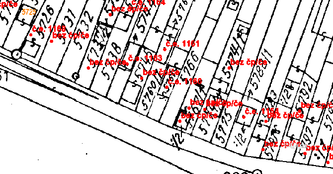 Mutěnice 1160 na parcele st. 9207 v KÚ Mutěnice, Katastrální mapa