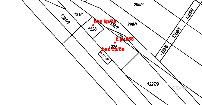 Brodek u Přerova 43839541 na parcele st. 1227/2 v KÚ Brodek u Přerova, Katastrální mapa