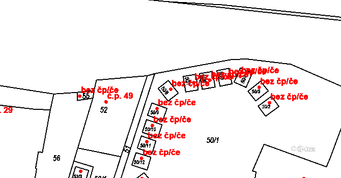 Čistá 44441541 na parcele st. 50/8 v KÚ Zdeslav u Rakovníka, Katastrální mapa