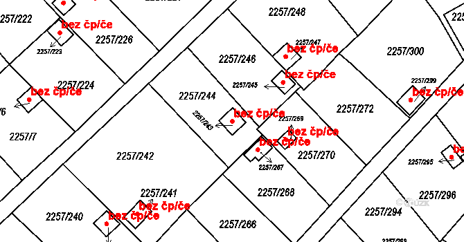 Litvínov 48312541 na parcele st. 2257/243 v KÚ Horní Litvínov, Katastrální mapa