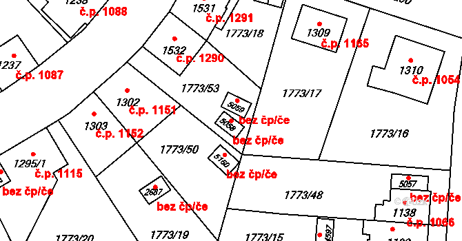 Šumperk 48503541 na parcele st. 5058 v KÚ Šumperk, Katastrální mapa