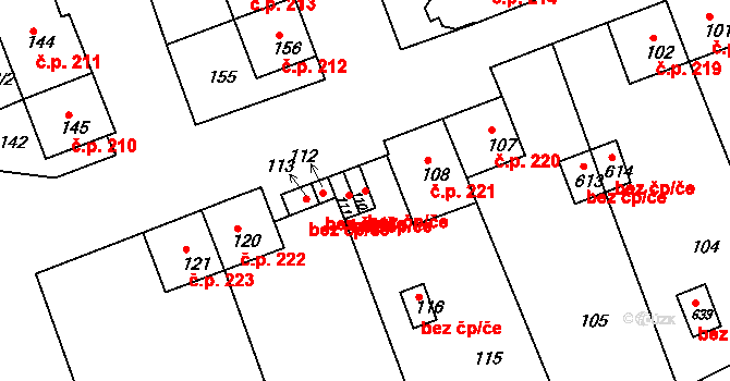 Jívka 49513541 na parcele st. 110 v KÚ Horní Vernéřovice, Katastrální mapa