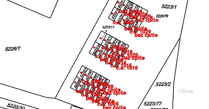 Předměstí 1014, Litoměřice na parcele st. 5223/66 v KÚ Litoměřice, Katastrální mapa