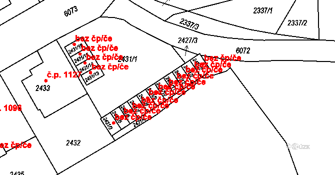 Liberec 40804542 na parcele st. 2431/10 v KÚ Liberec, Katastrální mapa