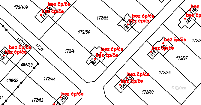 Obrnice 43668542 na parcele st. 124 v KÚ České Zlatníky, Katastrální mapa