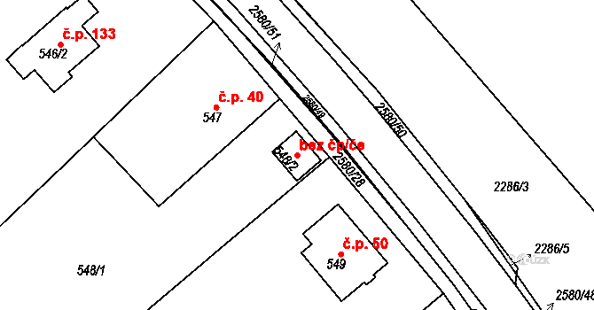 Horšovský Týn 45242542 na parcele st. 548/2 v KÚ Horšovský Týn, Katastrální mapa