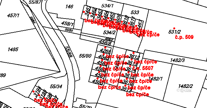 Česká Třebová 45491542 na parcele st. 4040 v KÚ Česká Třebová, Katastrální mapa