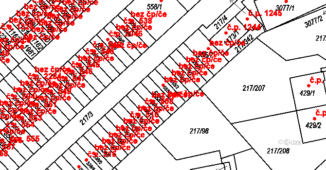 Sezimovo Ústí 47429542 na parcele st. 555/2 v KÚ Sezimovo Ústí, Katastrální mapa