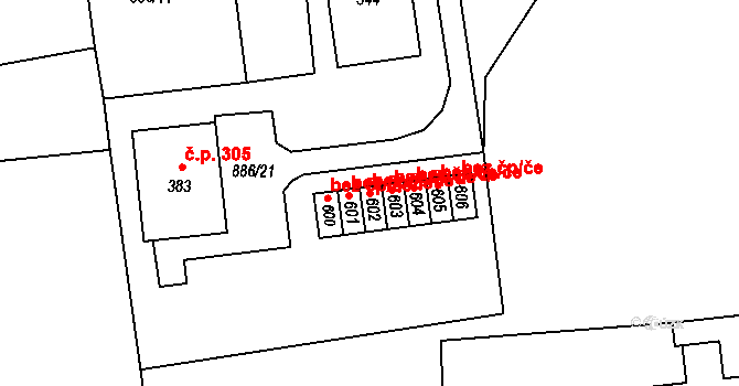 Lhenice 48465542 na parcele st. 602 v KÚ Lhenice, Katastrální mapa