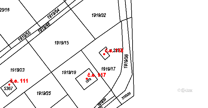 Beroun-Závodí 118, Beroun na parcele st. 2377 v KÚ Beroun, Katastrální mapa