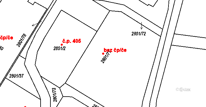Svatobořice-Mistřín 72904542 na parcele st. 2801/71 v KÚ Svatobořice, Katastrální mapa