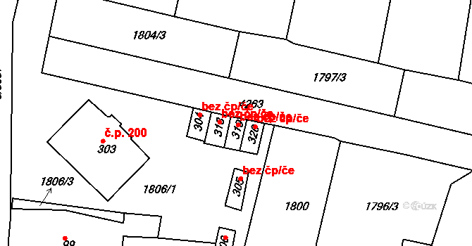Přehýšov 42554543 na parcele st. 319 v KÚ Přehýšov, Katastrální mapa
