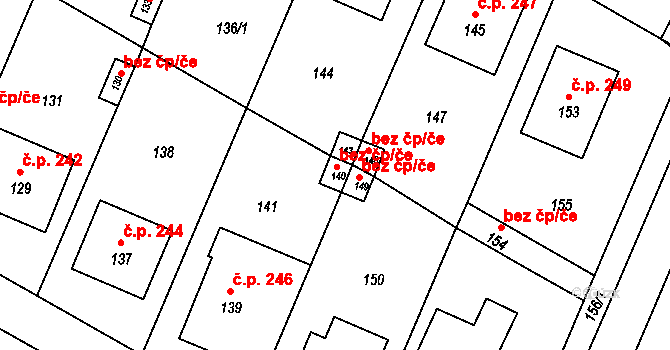 Velké Heraltice 43798543 na parcele st. 140 v KÚ Velké Heraltice, Katastrální mapa