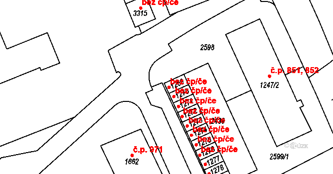 Litomyšl 46564543 na parcele st. 1269 v KÚ Litomyšl, Katastrální mapa