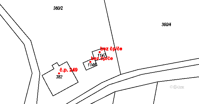 Hejnice 47733543 na parcele st. 1147 v KÚ Hejnice, Katastrální mapa