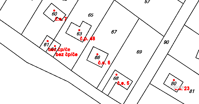 Beroun-Zdejcina 6, Beroun na parcele st. 66 v KÚ Zdejcina, Katastrální mapa