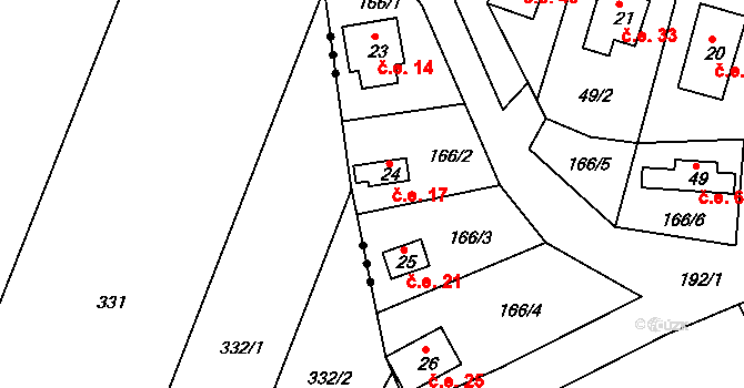 Sovoluská Lhota 17, Lipoltice na parcele st. 24 v KÚ Sovoluská Lhota, Katastrální mapa