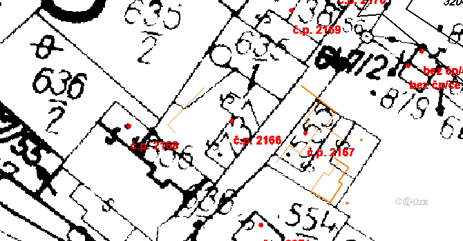 Podlusky 2166, Roudnice nad Labem na parcele st. 737 v KÚ Podlusky, Katastrální mapa