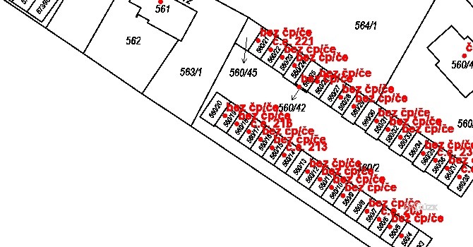 Novosedlice 39149544 na parcele st. 560/18 v KÚ Novosedlice, Katastrální mapa