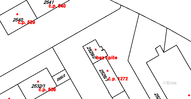 Třinec 40213544 na parcele st. 2526/2 v KÚ Lyžbice, Katastrální mapa