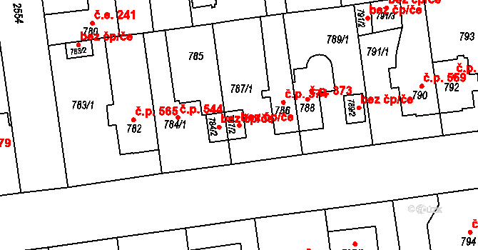 Plzeň 41243544 na parcele st. 787/2 v KÚ Skvrňany, Katastrální mapa