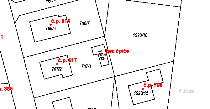 Kobeřice 43801544 na parcele st. 767/3 v KÚ Kobeřice ve Slezsku, Katastrální mapa