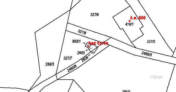 Albrechtice v Jizerských horách 44188544 na parcele st. 893/1 v KÚ Albrechtice v Jizerských horách, Katastrální mapa