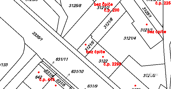 Pelhřimov 45276544 na parcele st. 3121/5 v KÚ Pelhřimov, Katastrální mapa