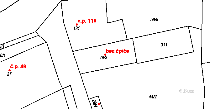 Sulejovice 47643544 na parcele st. 29/3 v KÚ Sulejovice, Katastrální mapa