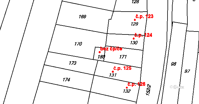Slatinice 88080544 na parcele st. 180 v KÚ Lípy, Katastrální mapa