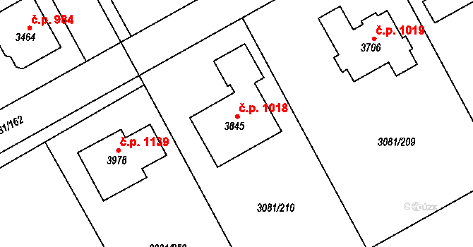 Žichlínské Předměstí 1020, Lanškroun na parcele st. 3737 v KÚ Lanškroun, Katastrální mapa