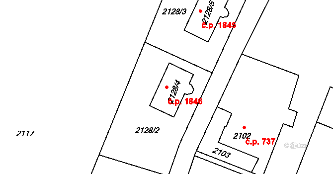 Rychvald 1846 na parcele st. 2128/4 v KÚ Rychvald, Katastrální mapa