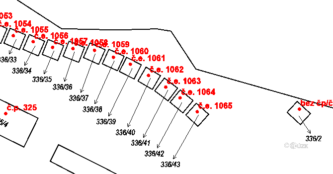 Květušín 1063, Polná na Šumavě na parcele st. 336/41 v KÚ Polná na Šumavě, Katastrální mapa