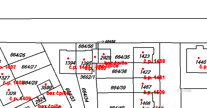 Svitavy 40152545 na parcele st. 2929 v KÚ Svitavy-předměstí, Katastrální mapa