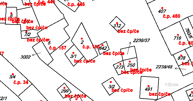 Vrbice 40644545 na parcele st. 642 v KÚ Vrbice u Velkých Pavlovic, Katastrální mapa