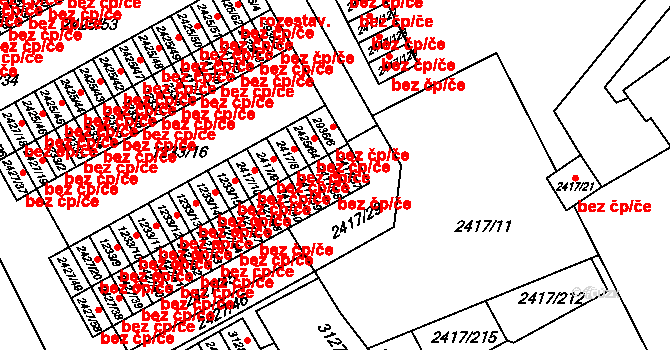 Rychnov nad Kněžnou 41981545 na parcele st. 2417/38 v KÚ Rychnov nad Kněžnou, Katastrální mapa