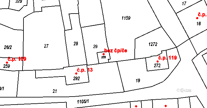Rožmberk nad Vltavou 44185545 na parcele st. 258 v KÚ Rožmberk nad Vltavou, Katastrální mapa