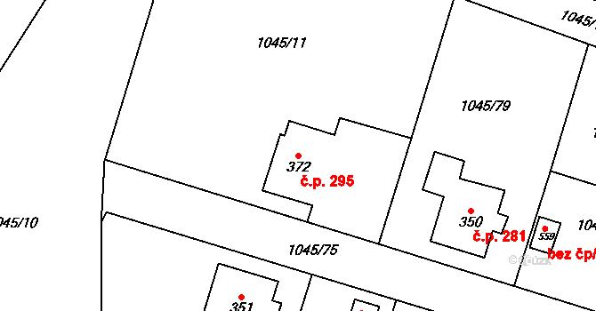 Dlouhá Třebová 295 na parcele st. 372 v KÚ Dlouhá Třebová, Katastrální mapa