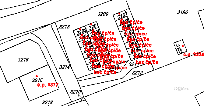 Žďár nad Sázavou 40780546 na parcele st. 3196 v KÚ Město Žďár, Katastrální mapa