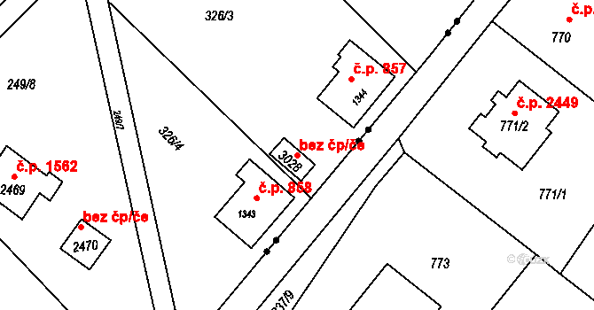 Rožnov pod Radhoštěm 43453546 na parcele st. 3028 v KÚ Rožnov pod Radhoštěm, Katastrální mapa