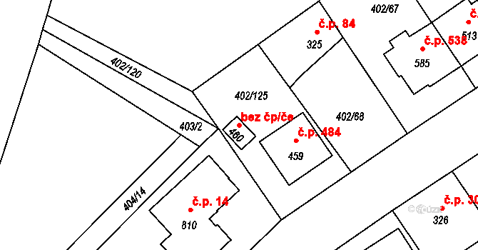 Okříšky 44095546 na parcele st. 460 v KÚ Okříšky, Katastrální mapa